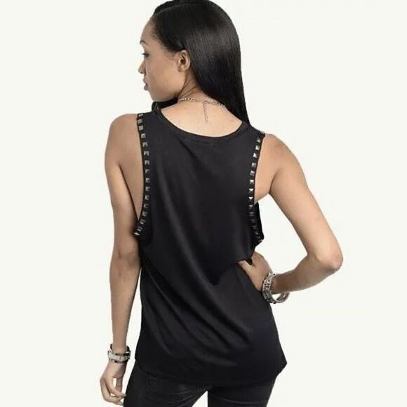 *Clearance* Rockulture rk7 Black Stud Top - Picture 3 of 3